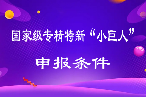國家級(jí)專精特新“小巨人”申報(bào)條件