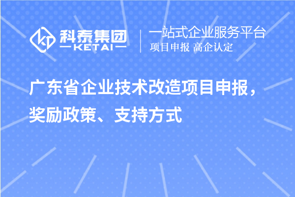 廣東省企業(yè)技術(shù)改造項目申報，獎勵政策、支持方式