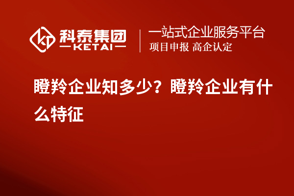 瞪羚企業(yè)知多少？瞪羚企業(yè)有什么特征