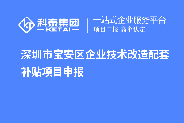 深圳市寶安區(qū)企業(yè)技術(shù)改造配套補貼項目申報