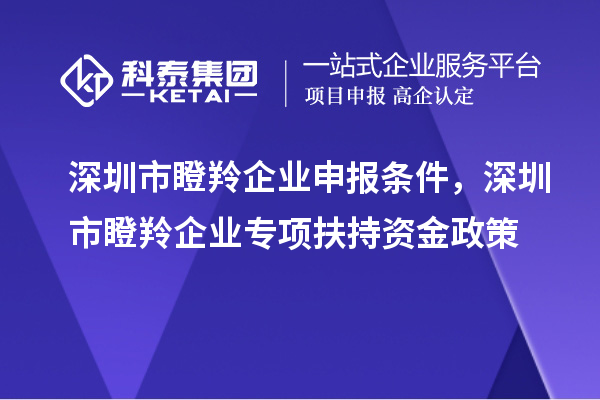 深圳市瞪羚企業(yè)申報(bào)條件，深圳市瞪羚企業(yè)專項(xiàng)扶持資金政策