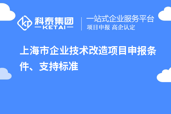 上海市企業(yè)技術(shù)改造項目申報條件、支持標(biāo)準(zhǔn)