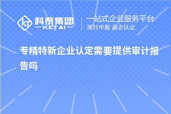 專精特新企業(yè)認(rèn)定需要提供審計報告嗎