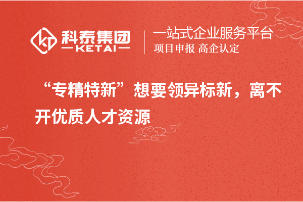 “專精特新”想要領(lǐng)異標(biāo)新，離不開優(yōu)質(zhì)人才資源