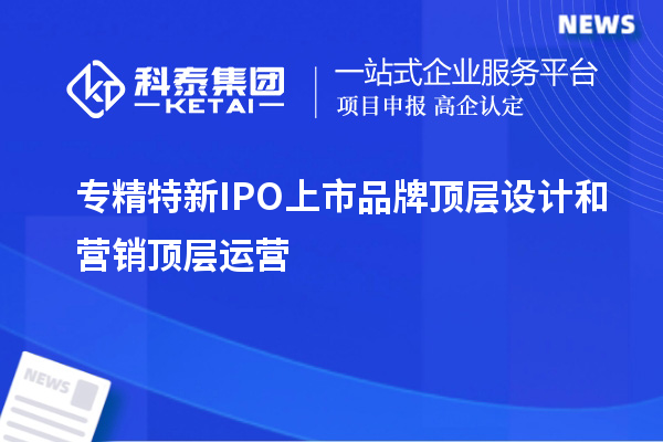 專(zhuān)精特新IPO上市品牌頂層設(shè)計(jì)和營(yíng)銷(xiāo)頂層運(yùn)營(yíng)