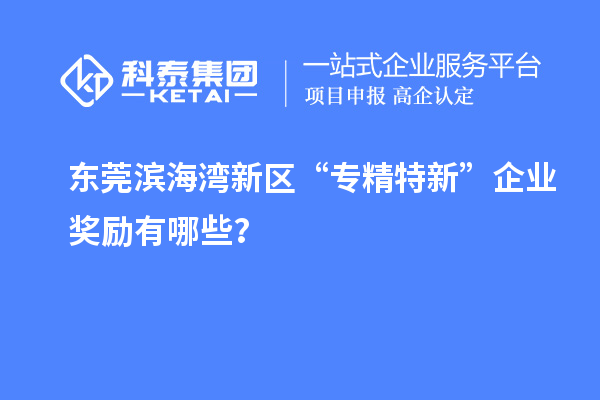 東莞濱海灣新區(qū)“專精特新”企業(yè)獎勵有哪些？