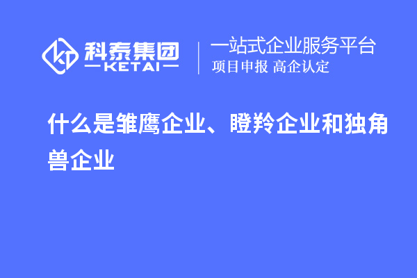 什么是雛鷹企業(yè)、瞪羚企業(yè)和獨(dú)角獸企業(yè)