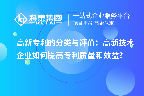 高新專利的分類與評價：高新技術(shù)企業(yè)如何提高專利質(zhì)量和效益？