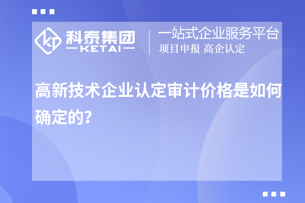 高新技術(shù)企業(yè)認定審計價格是如何確定的？