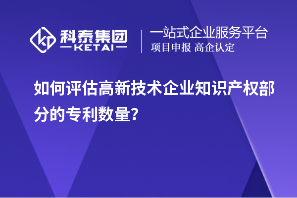 如何評估高新技術企業(yè)知識產權部分的專利數(shù)量？