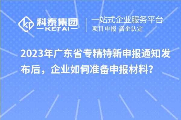 2023年廣東省專精特新申報(bào)通知發(fā)布后，企業(yè)如何準(zhǔn)備申報(bào)材料？