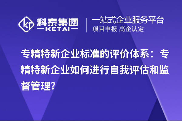 專精特新企業(yè)標(biāo)準(zhǔn)的評價(jià)體系:專精特新企業(yè)如何進(jìn)行自我評估和監(jiān)督管理?