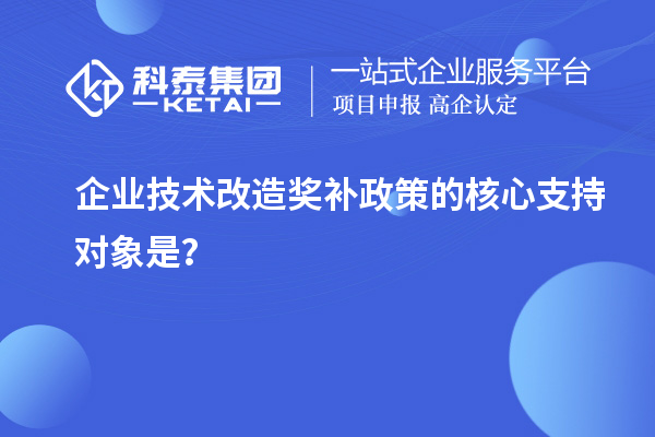 企業(yè)技術(shù)改造獎補政策的核心支持對象是？