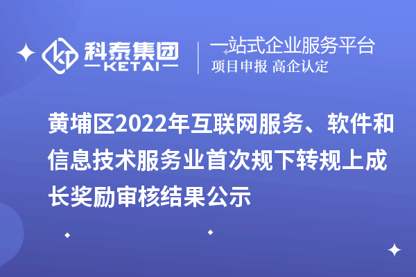 黃埔區(qū)2022年互聯(lián)網(wǎng)服務(wù)、軟件和信息技術(shù)服務(wù)業(yè)首次規(guī)下轉(zhuǎn)規(guī)上成長獎勵審核結(jié)果公示