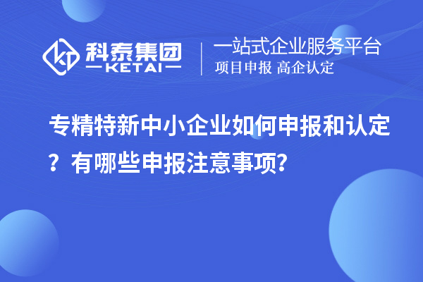專精特新中小企業(yè)如何申報(bào)和認(rèn)定？有哪些申報(bào)注意事項(xiàng)？