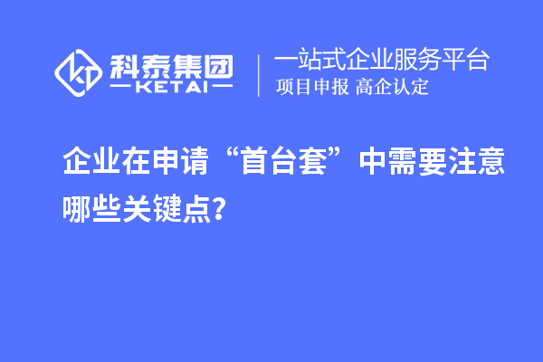 企業(yè)在申請(qǐng)“首臺(tái)套”中需要注意哪些關(guān)鍵點(diǎn)？