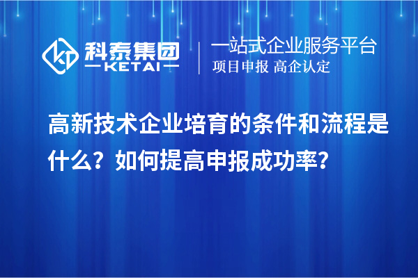高新技術(shù)企業(yè)培育的條件和流程是什么？如何提高申報(bào)成功率？