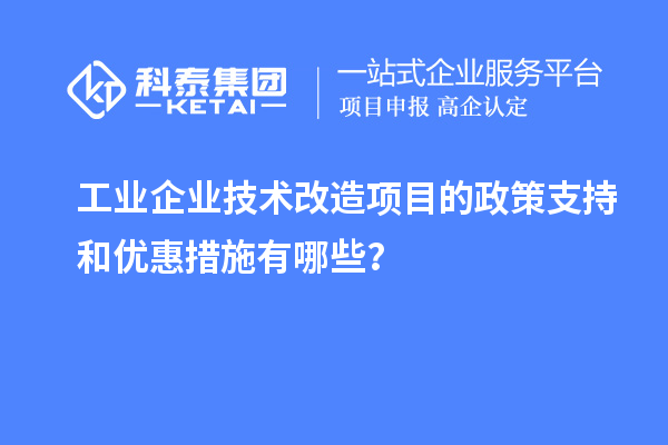 工業(yè)企業(yè)技術(shù)改造項(xiàng)目的政策支持和優(yōu)惠措施有哪些？