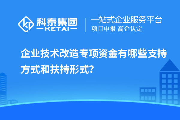 企業(yè)技術(shù)改造專項(xiàng)資金有哪些支持方式和扶持形式？