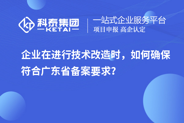 企業(yè)在進(jìn)行技術(shù)改造時(shí)，如何確保符合廣東省備案要求？