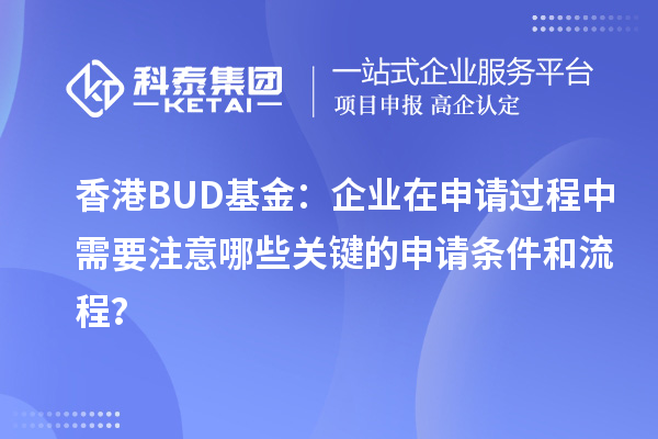 香港BUD基金：企業(yè)在申請(qǐng)過(guò)程中需要注意哪些關(guān)鍵的申請(qǐng)條件和流程？