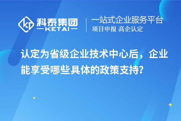 認定為省級企業(yè)技術(shù)中心后，企業(yè)能享受哪些具體的政策支持？