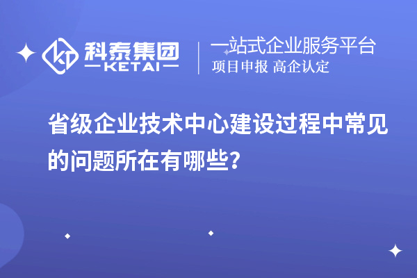 省級(jí)企業(yè)技術(shù)中心建設(shè)過(guò)程中常見(jiàn)的問(wèn)題所在有哪些？