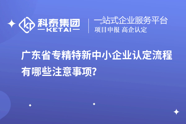 廣東省專精特新中小企業(yè)認(rèn)定流程有哪些注意事項？