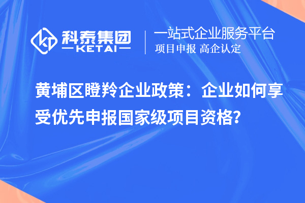 黃埔區(qū)瞪羚企業(yè)政策：企業(yè)如何享受優(yōu)先申報國家級項目資格？