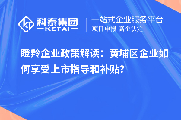 瞪羚企業(yè)政策解讀：黃埔區(qū)企業(yè)如何享受上市指導(dǎo)和補(bǔ)貼？