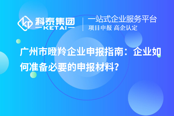 廣州市瞪羚企業(yè)申報(bào)指南：企業(yè)如何準(zhǔn)備必要的申報(bào)材料？