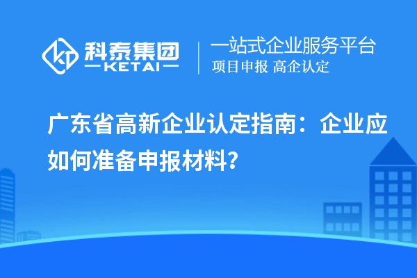 廣東省高新企業(yè)認(rèn)定指南：企業(yè)應(yīng)如何準(zhǔn)備申報(bào)材料？
