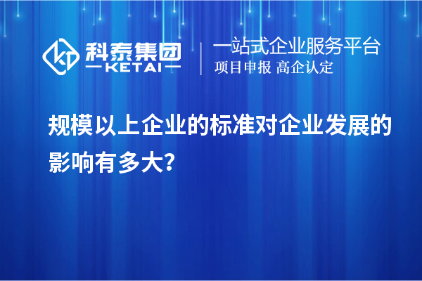 規(guī)模以上企業(yè)的標準對企業(yè)發(fā)展的影響有多大？