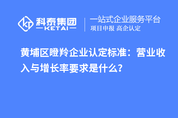 黃埔區(qū)瞪羚企業(yè)認定標準：營業(yè)收入與增長率要求是什么？