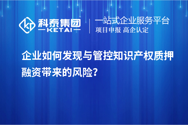 企業(yè)如何發(fā)現(xiàn)與管控知識(shí)產(chǎn)權(quán)質(zhì)押融資帶來(lái)的風(fēng)險(xiǎn)？