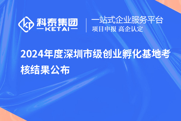 2024年度深圳市級創(chuàng)業(yè)孵化基地考核結(jié)果公布