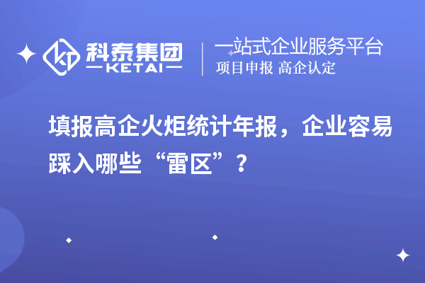 填報高企火炬統(tǒng)計年報，企業(yè)容易踩入哪些“雷區(qū)”？