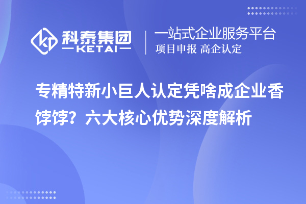 專精特新小巨人認(rèn)定憑啥成企業(yè)香餑餑？六大核心優(yōu)勢(shì)深度解析
