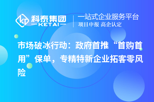 市場破冰行動：政府首推“首購首用”保單，專精特新企業(yè)拓客零風險