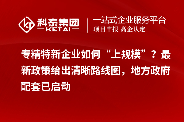 專精特新企業(yè)如何“上規(guī)?！保孔钚抡呓o出清晰路線圖，地方政府配套已啟動(dòng)