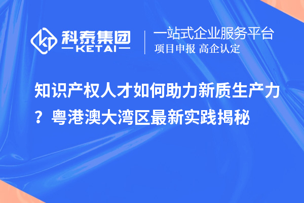 知識(shí)產(chǎn)權(quán)人才如何助力新質(zhì)生產(chǎn)力？粵港澳大灣區(qū)最新實(shí)踐揭秘