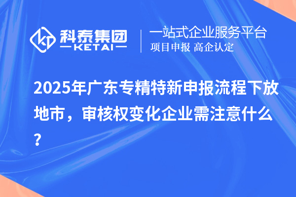2025年廣東專精特新申報流程下放地市，審核權變化企業(yè)需注意什么？