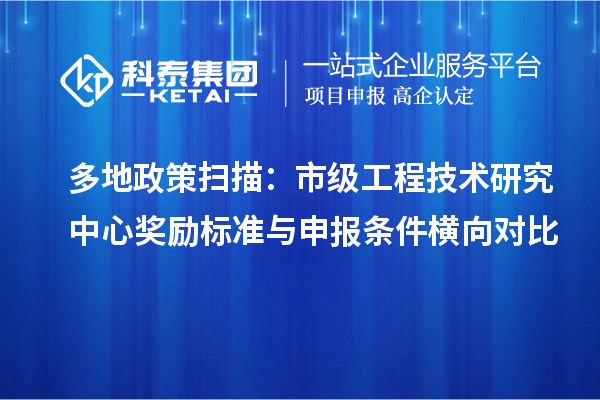 多地政策掃描：市級工程技術研究中心獎勵標準與申報條件橫向?qū)Ρ? style=