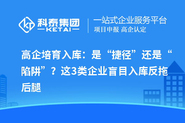 高企培育入庫：是“捷徑”還是“陷阱”？這3類企業(yè)盲目入庫反拖后腿