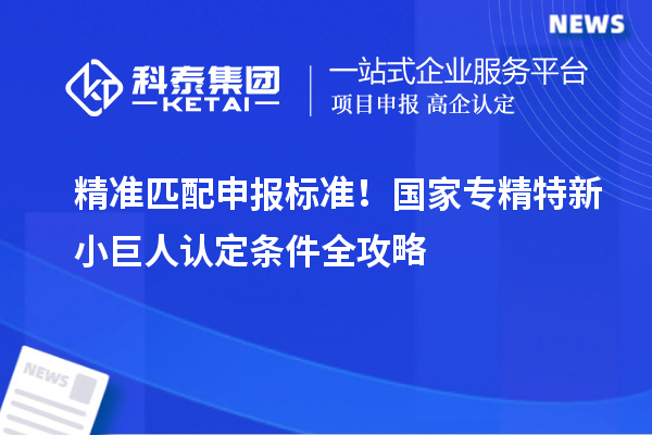 精準(zhǔn)匹配申報標(biāo)準(zhǔn)！國家專精特新小巨人認定條件全攻略
