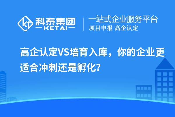 高企認(rèn)定VS培育入庫，你的企業(yè)更適合沖刺還是孵化？